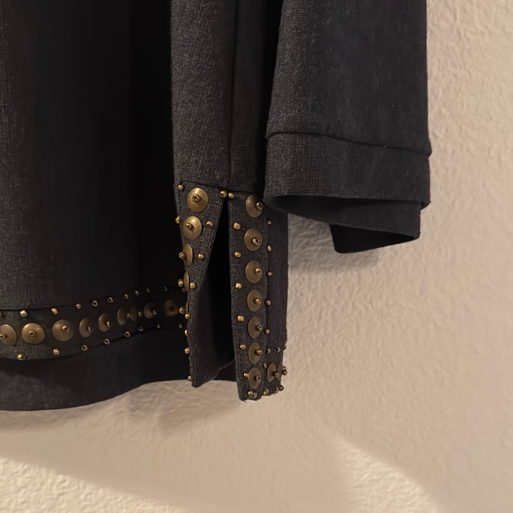 Joseph Ribkoff Black Relaxed Embellished Blouse - Picture 7 of 8